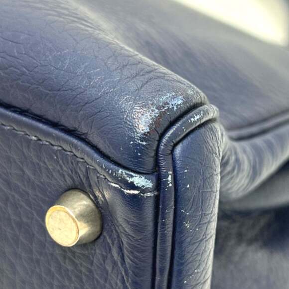 HERMES Kelly 32, Inseam, 2-Way Handbag, Taurillon Clemence Leather, Women's, ... - Picture 9 of 16